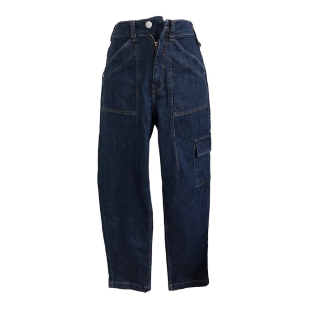 Anthropologie pilcro dark wash diagonal front pockets cargo pocket jeans size 26